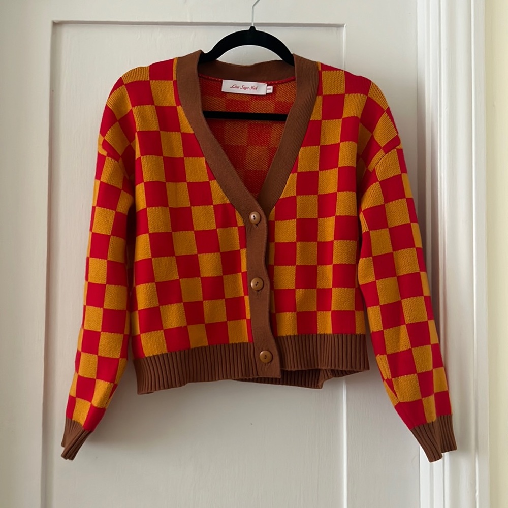 Lisa says Gah cardigan